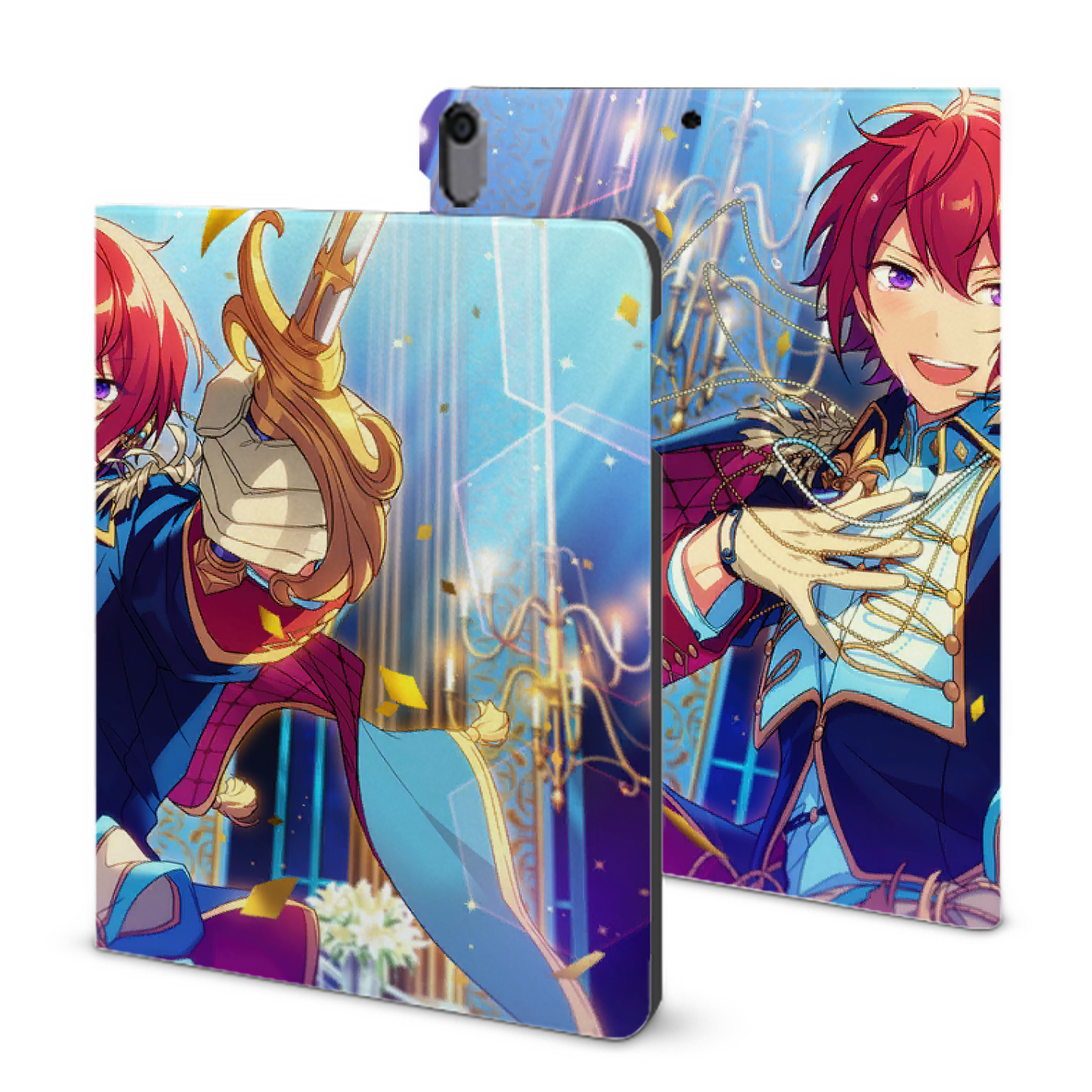 （画像用） あんさんぶるスターズ! Ensemble Stars IPad ケース ブック型 PUレザー TPU 耐衝撃 軽量 薄型 ペン収納なし 全面保護 IPad 各モデル対応